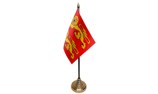 Normandy Two Leopards Table Flags